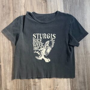 Brandy Melville Black Sturgis Graphic Tee